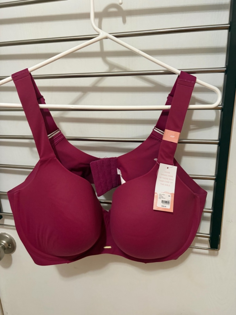 Cacique Full Coverage Wireless Bra in Deep Berry
